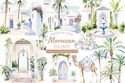 Moroccan Aesthetic Summer Clipart, an Illustration by MockupWizard (Thumbnail 1 of 6)