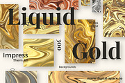 300 Liquid Gold Backgrounds, a Texture Graphic by Digital Space (Thumbnail 2 of 17)