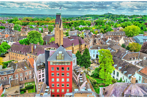 Aerial view of the old town of Maastricht, the Netherlands, an Architecture Photo by Leonid Andronov