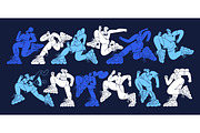 Running people set + backgrounds, a Sport Illustration by PaperTrident (Thumbnail 2 of 13)
