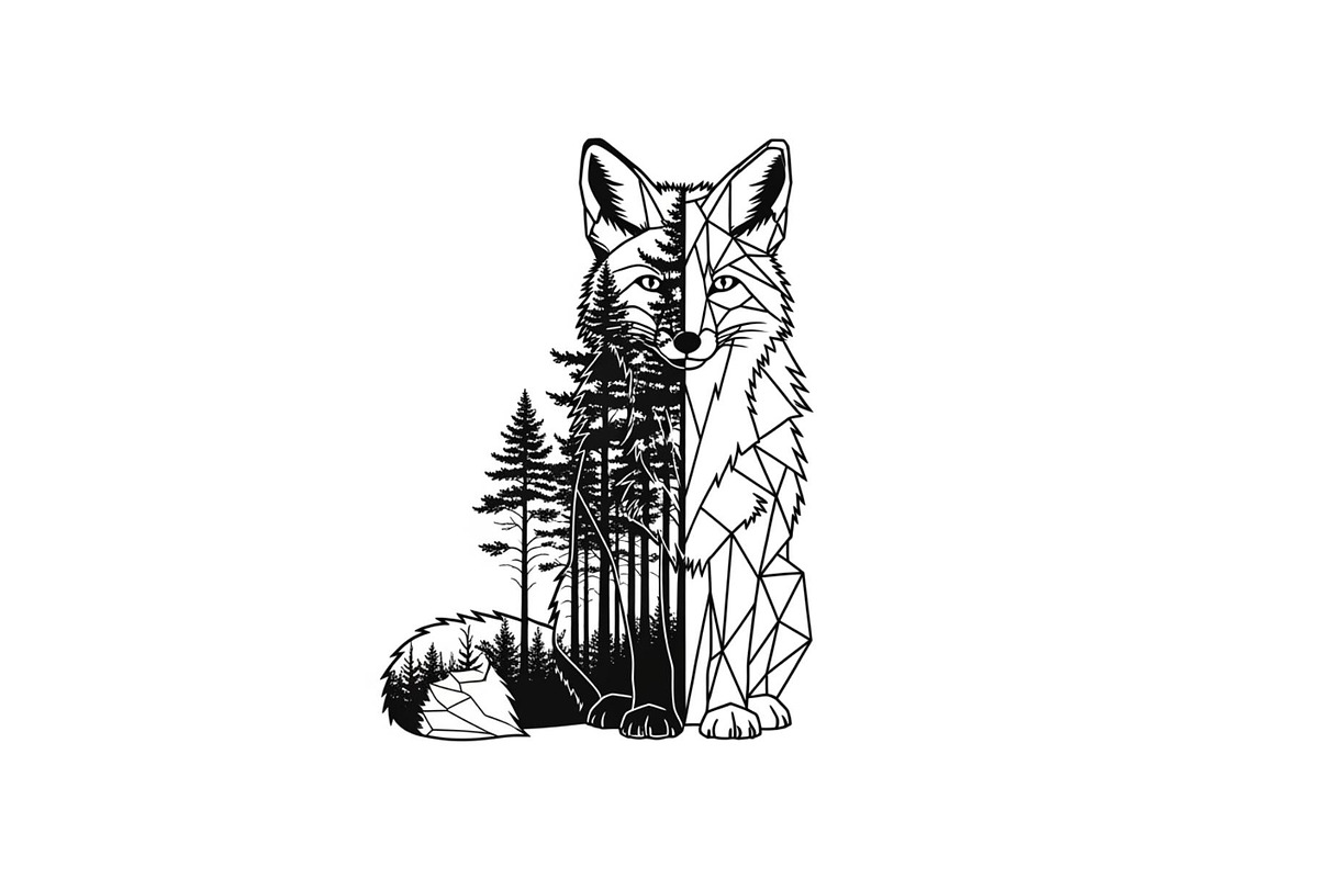 Fox Forest Silhouette Vector Bundle, an Illustration by Creativeshirt (Photo 8 of 31)