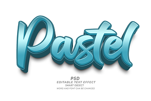 Pastel PSD 3D Editable Text Effect