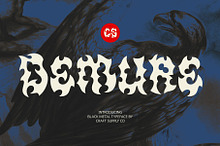 CS Demure – Black Metal Font