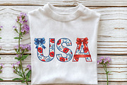 Floral Coquette USA PNG, an Illustration by Craft Nest (Thumbnail 3 of 6)