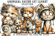 Whimsical Easter Cat Clipart, an Illustration by OK Design (Thumbnail 1 of 6)