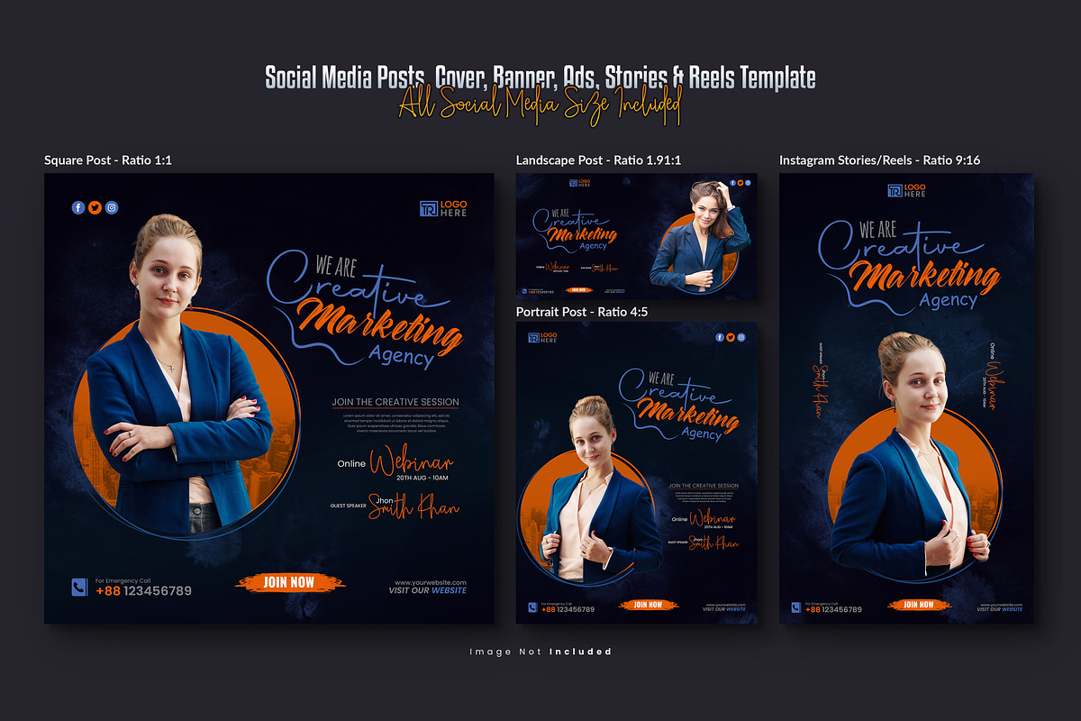 Motivational Speaker Event Flyer, a Social Media Template by Creative_View