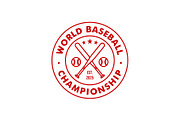 Baseball Sport Emblem Badge Logo, a Branding & Logo Template by Buqancreative (Thumbnail 1 of 4)
