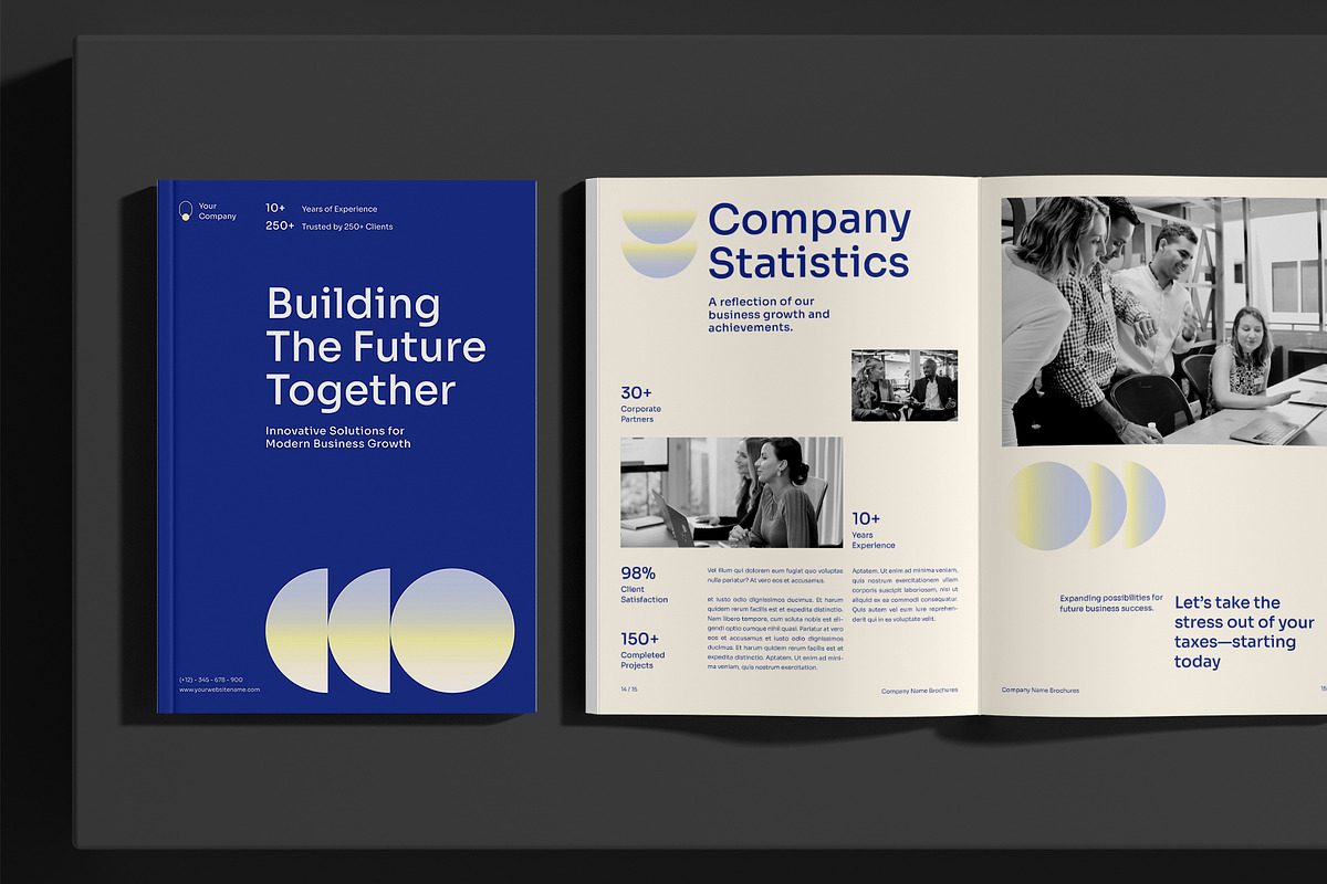 Blue Modern Corporate Brochure, a Brochure Template by Neermana (Photo 2 of 11)