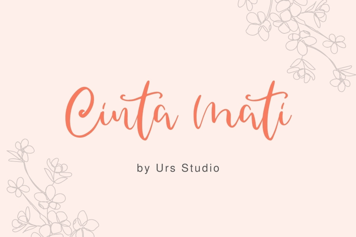 Cinta Mati Handwritting Font, a Handwritten Font by Urs Studio (Photo 1 of 8)
