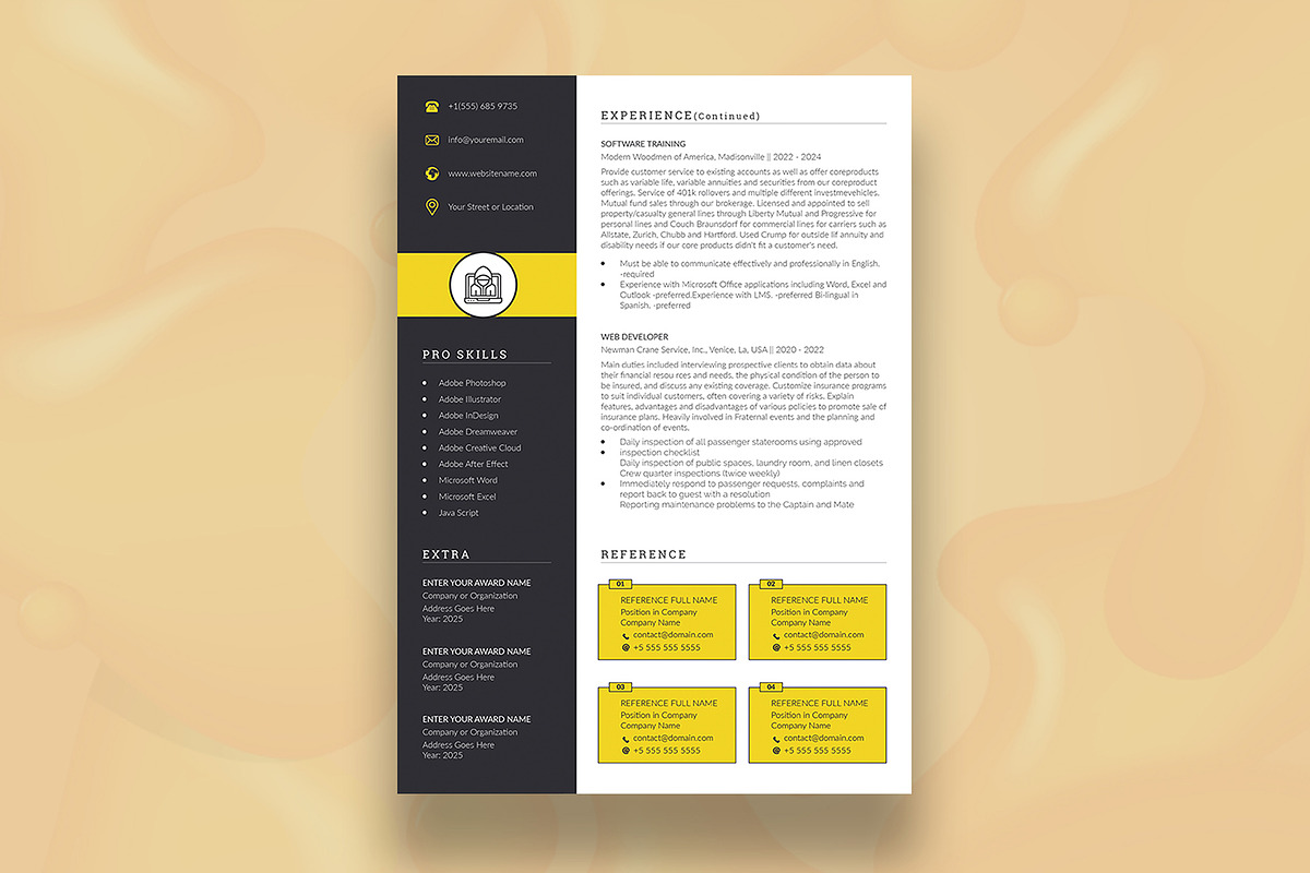 Canva Resume Template, a Resume Template by DesignDevisers (Photo 3 of 10)