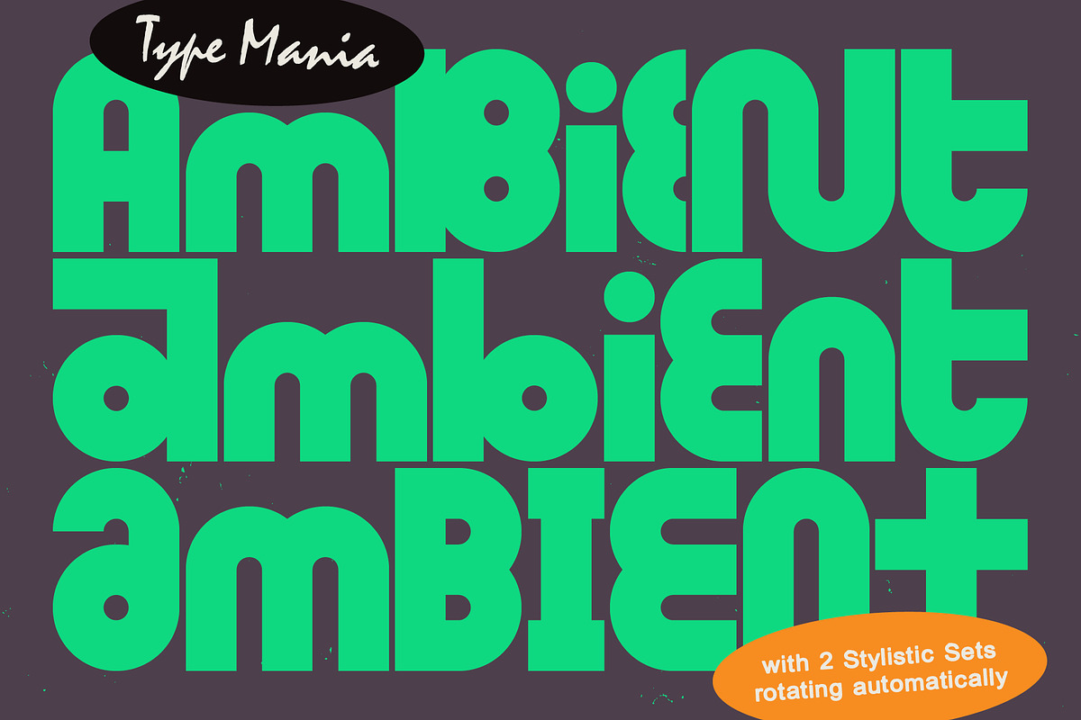 Ambient TM – Experimental Geometry, a Sans Serif Font by Type Mania (Photo 1 of 11)