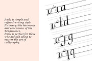 Italic calligraphy Guidelines, a Brochure Template by Line and Bloom (Thumbnail 2 of 8)