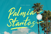 Palmia Startos | Retro Brush Script, a Script Font by gracetype_studio (Thumbnail 1 of 15)