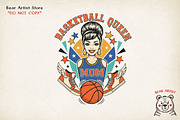 Cute Basketball Mom & Game Day, a Sport Illustration by GlitterCraft (Thumbnail 77 of 101)