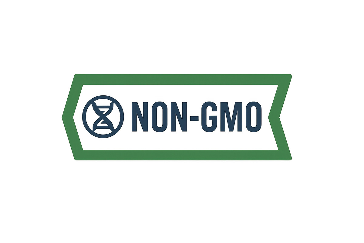 Non-GMO transparent food label stick, an Illustration by Dvoevnore photos