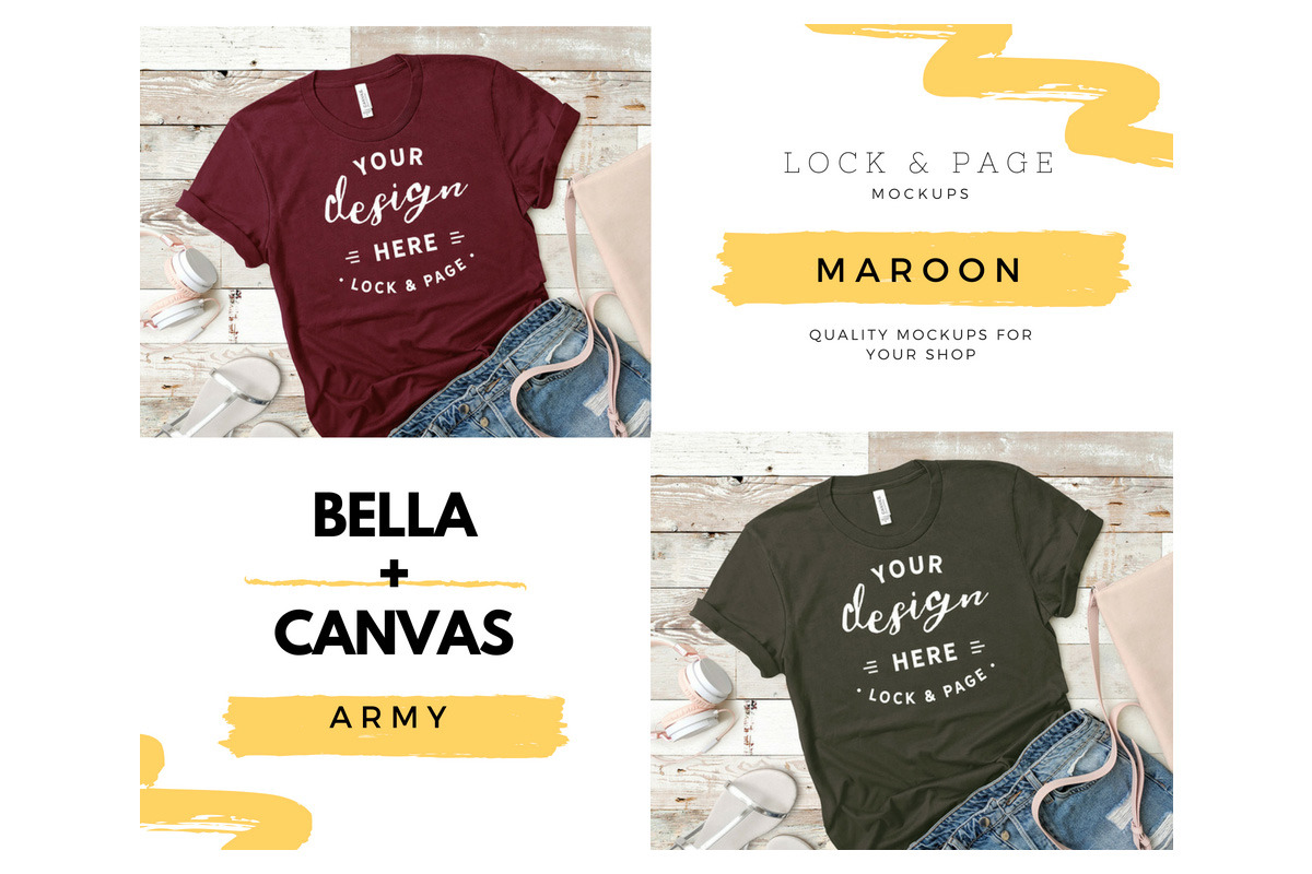 Bella Canvas 3001 Mega Bundle Mockup, a Shirt Mockup by lock and page (Photo 80 of 84)