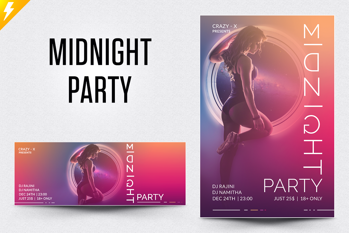 Midnight Party Flyer, a Flyer Template by Jaisivakumar (Photo 1 of 5)
