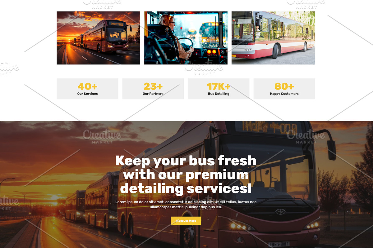 Bus Charter Service Template, a WordPress Template by HasnainDEV (Photo 2 of 4)