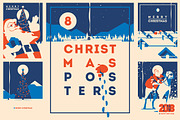 -50% 8 Christmas Posters & Cards, an Animal Illustration by Alexander Baidin (Thumbnail 1 of 6)