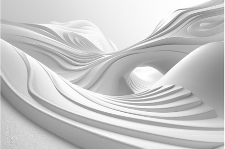 Modern Futuristic White Background, an Abstract Photo by Neirfy