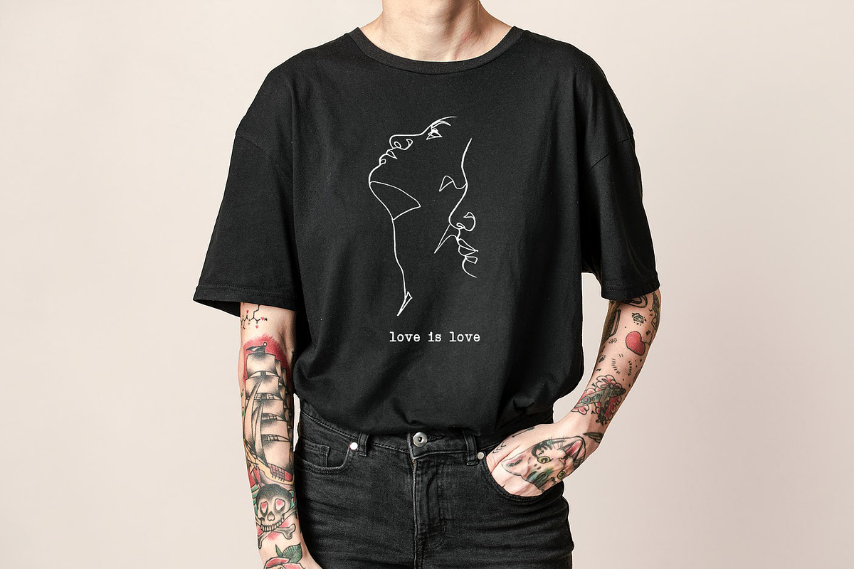 Abstract Couple Portrait Line Art, a Decorative Illustration by Rough Edges Supply Co. (Photo 8 of 9)