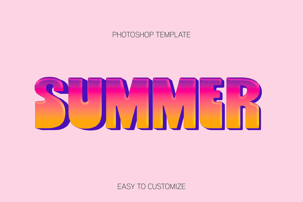 Gradient Retro 3D Text Effect