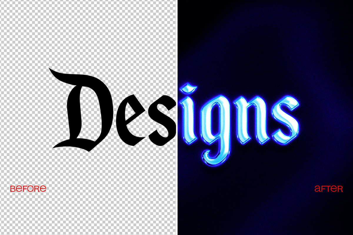 Gothic Chrome Text Effect, a Layer Style Add-On by dokudokunomi (Photo 2 of 4)