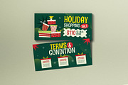 Holiday Shopping Sale Voucher, a Card Template by graphicook (Thumbnail 1 of 3)