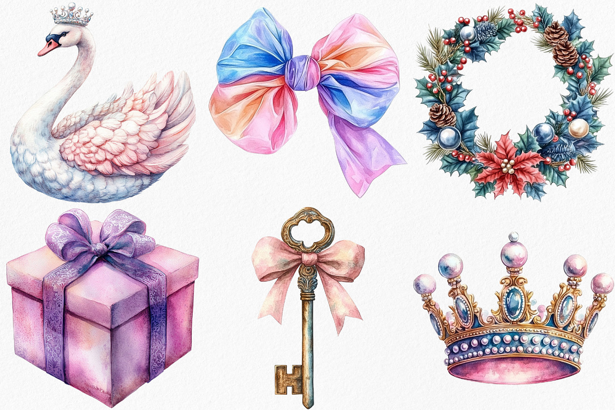 Coquette Christmas Clipart, an Illustration by Canvas Craft (Photo 4 of 8)