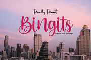 Bingits Script, a Script Font by adelaide (Thumbnail 1 of 5)
