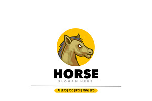 Horse Head Mascot Logo