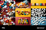 Pills. 33 images, a Healthcare Illustration by Handmadefont (Thumbnail 2 of 10)