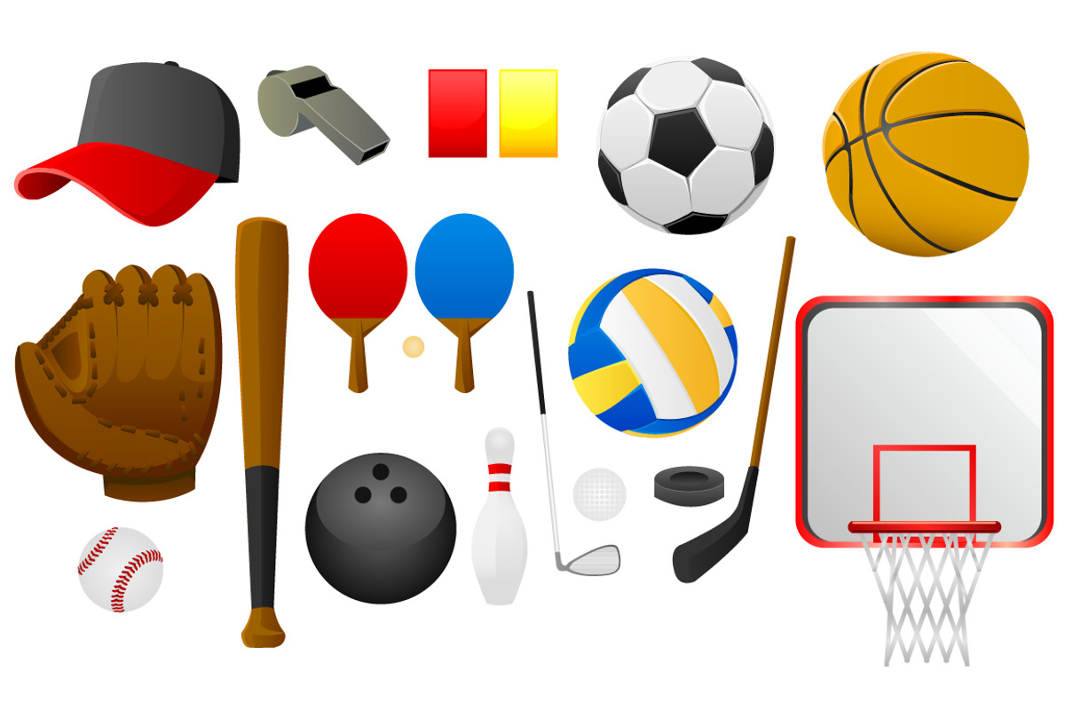 Sports Tools Vector, an Illustration by erkoudesign (Photo 1 of 2)