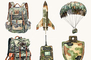 Cute little Soldiers Clipart Bundle, a Person Illustration by SparkyDesignsUS (Thumbnail 4 of 9)