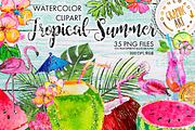 Tropical Summer Clip Art, a Texture Illustration by Download Graphic Art (Thumbnail 1 of 6)