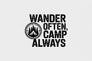 Camping T-Shirt Quote Bundle, an Illustration by jahid234 (Thumbnail 7 of 8)