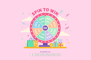 Lucky Spin to Win Illustration, an Object Illustration by Partikusi Design (Thumbnail 1 of 3)