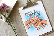 Family Clipart, Mom, Dad and kids, a Person Illustration by Elenbushe (Thumbnail 3 of 6)