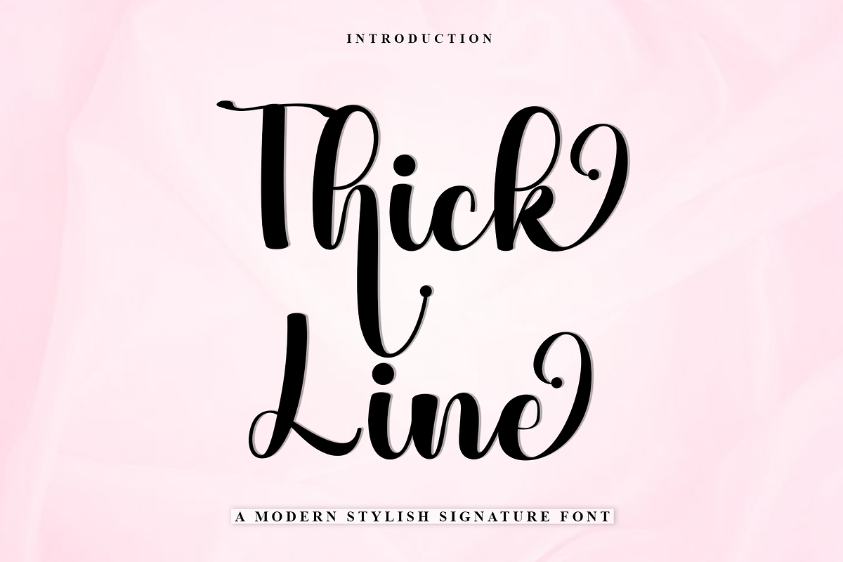 Thick Line, a Handwritten Font by FreshTypeINK (Photo 1 of 8)
