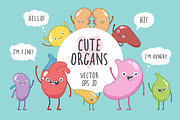 Cute Organs, a Healthcare Illustration by Imaginasty (Thumbnail 1 of 3)