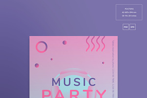 Posters Pink Music Party