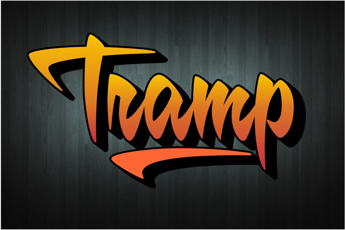 Tramp, a Script Font by Art And Sign Unlimited (Photo 1 of 3)