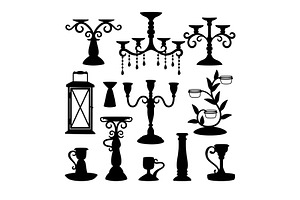 Set of black silhouettes of, an Illustration by Stock-Smart-Start