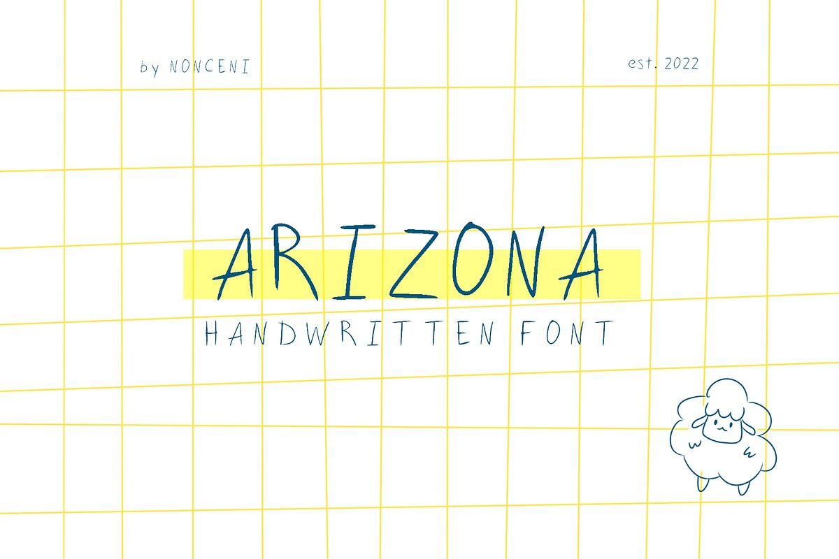 Arizona Hand-written Font, a Font by Nonceni (Photo 1 of 8)
