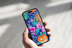 Preppy Bright Halloween Pattern