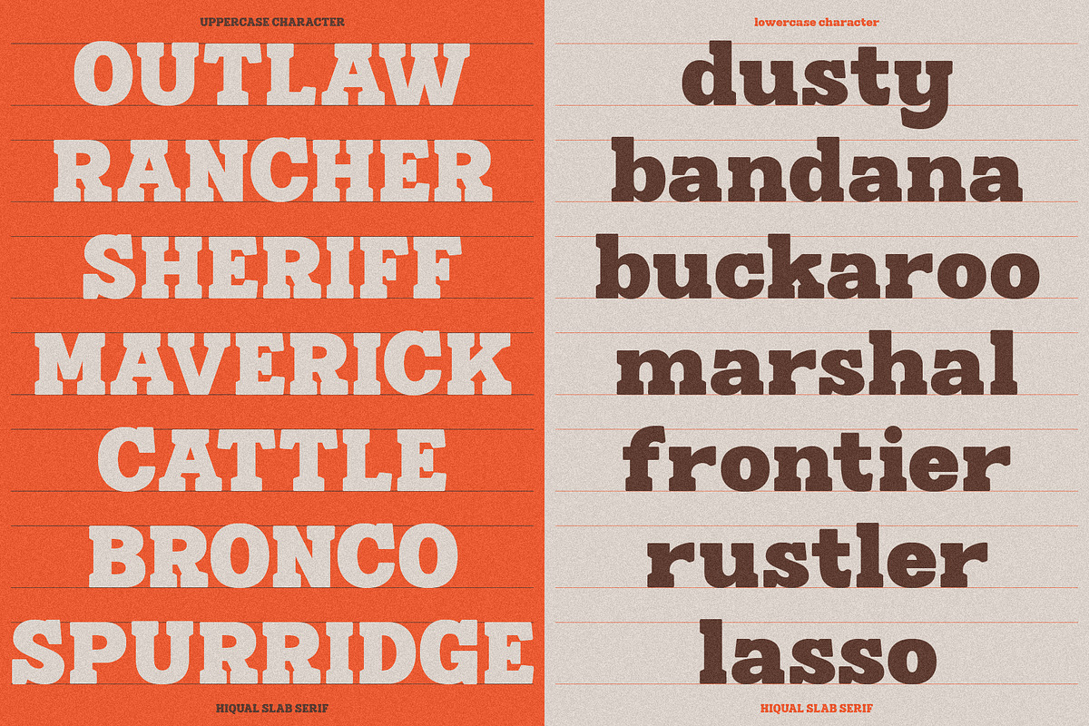 Hiqual – Western Vintage Font, a Slab Serif Font by Invasi Studio (Photo 3 of 12)