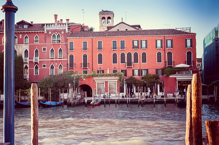 area in Venice with people and archi