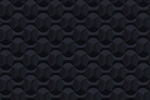 Black Geometric Seamless 3d Textures