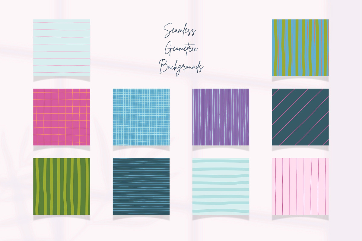 Summer florals & geometric patterns, a Decorative Illustration by CapriceMeDesigns (Photo 7 of 18)