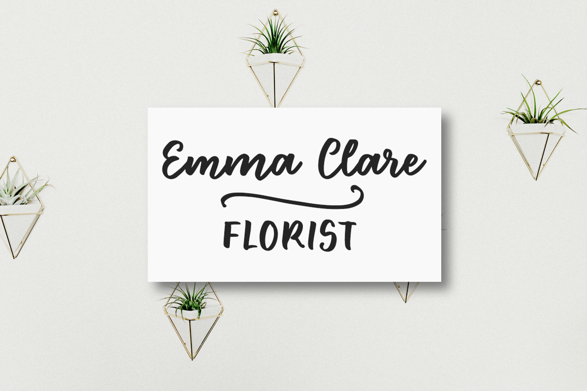 Floret brush font family preview 6